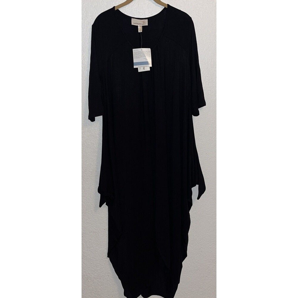 Antthony Orginals Tunic Dress Women Sz L Black - Picture 4 of 6